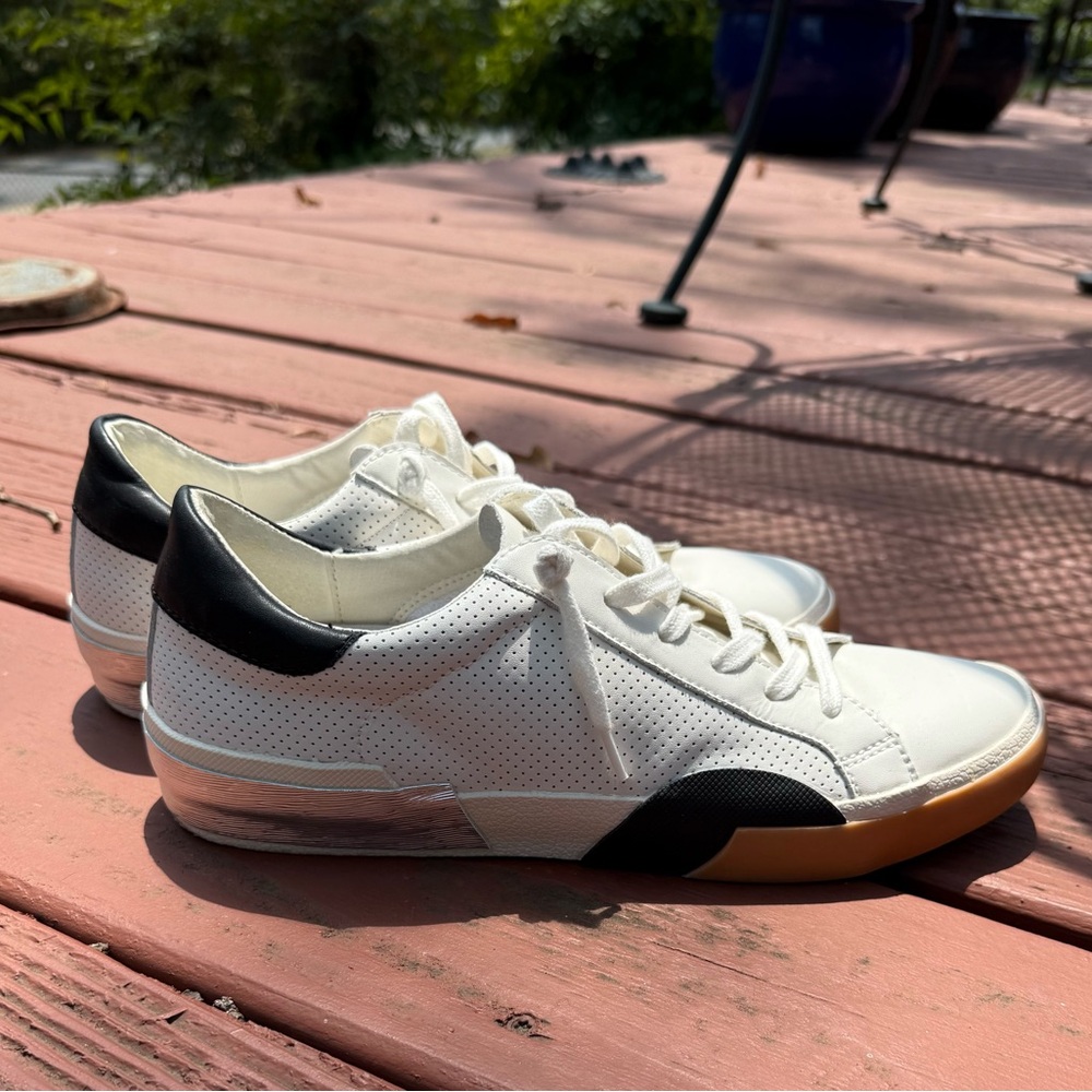 Dolce Vita White and Black Sneakers